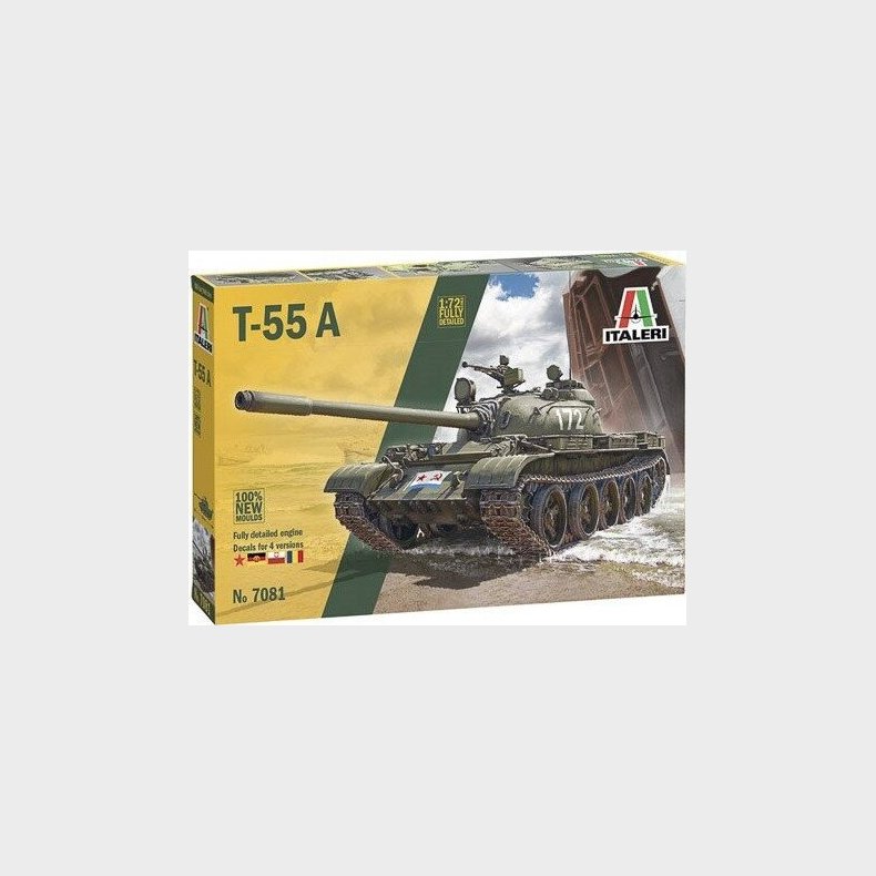 Italeri - T-55 A Tank Byggest - 1:72 - 7081