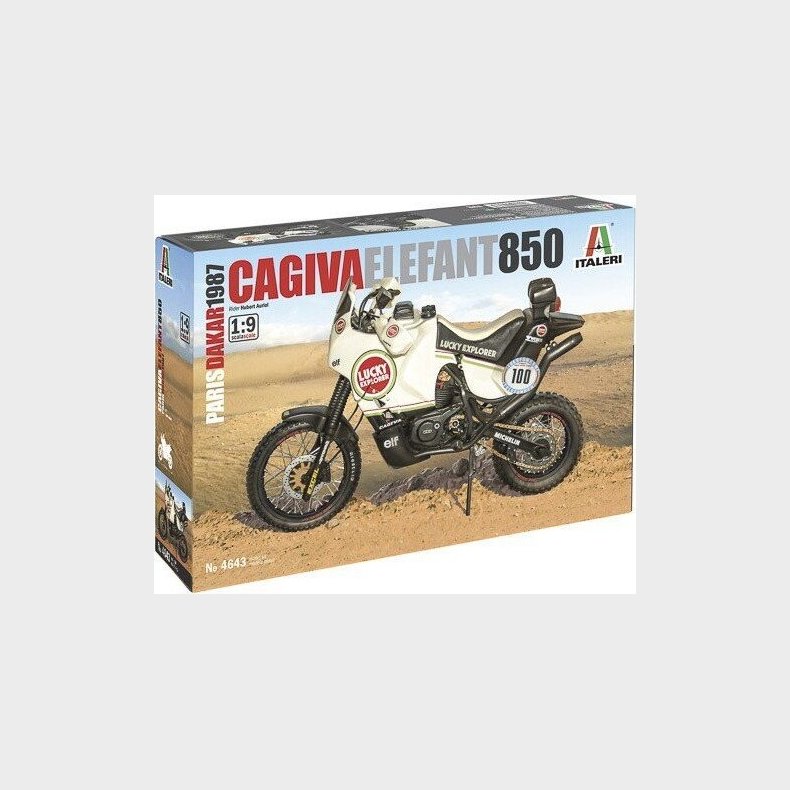 Italeri - Cagiva Elefant Motorcykel Byggest - Paris Dakar 1987 - 1:9 - 4643