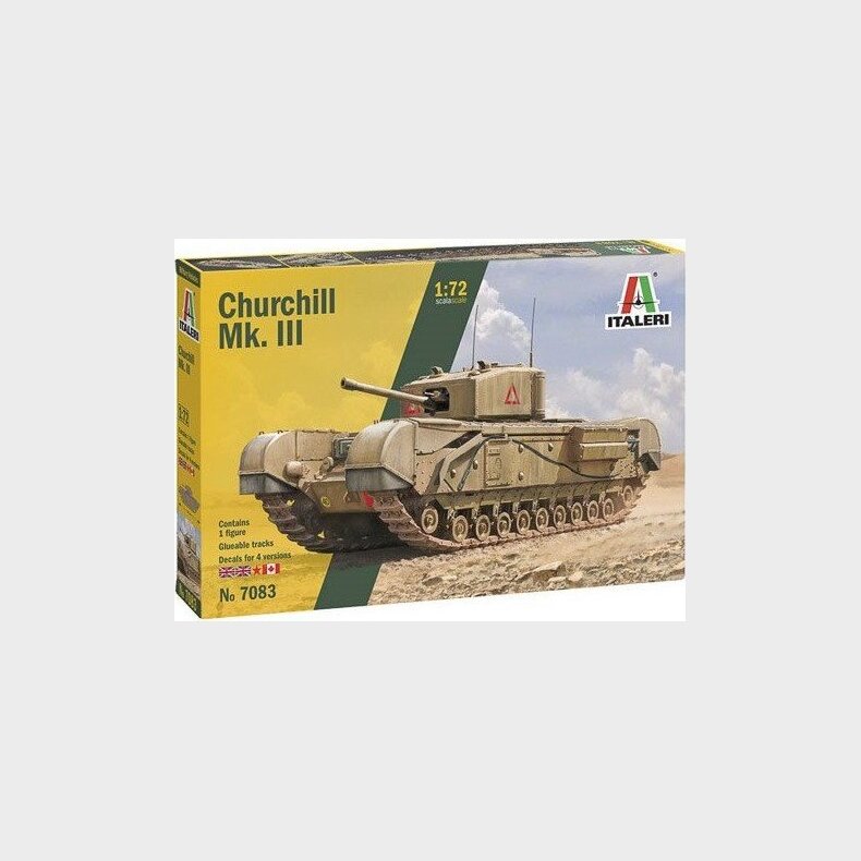 Italeri - Churchill Mk. Iii Tank Byggest - 1:72 - 7083