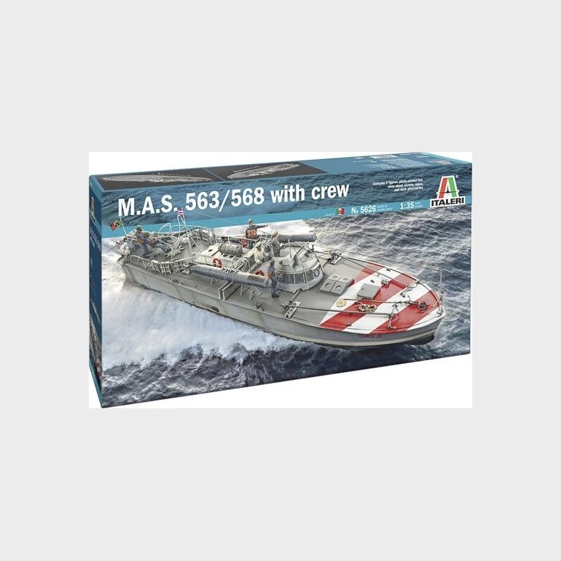 Italeri - M.a.s. 563/568 Skib Byggest Med Crew - 1:35 - 5626