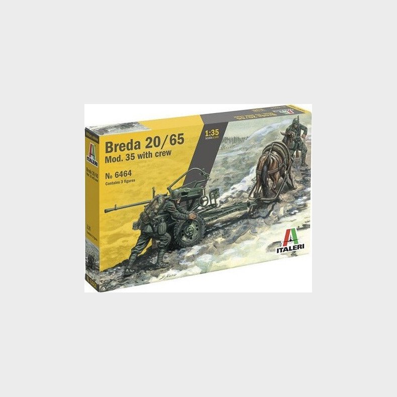 Italeri - Breda 20/65 Byggest Med Figurer - 1:35 - 6464