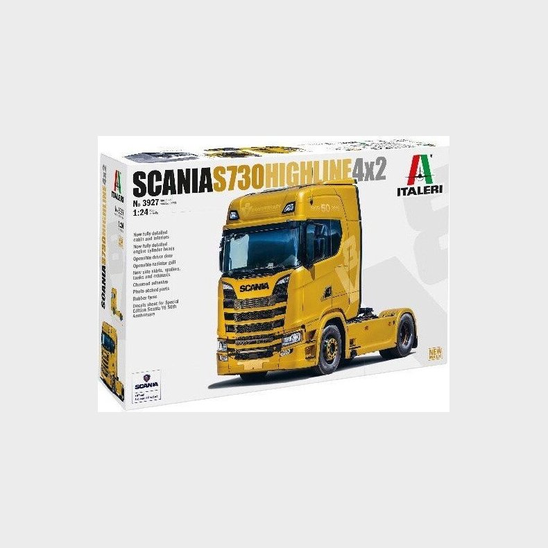 Italeri - Scania S730 Highline 4x2 Lastbil Byggest - 1:24 - 3927