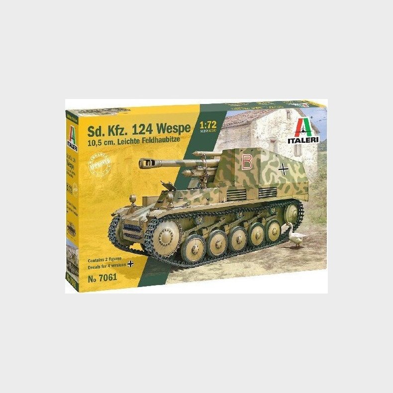 Italeri - Sd. Kfz. 124 Wespe Tank Byggest - 1:72 - 7061