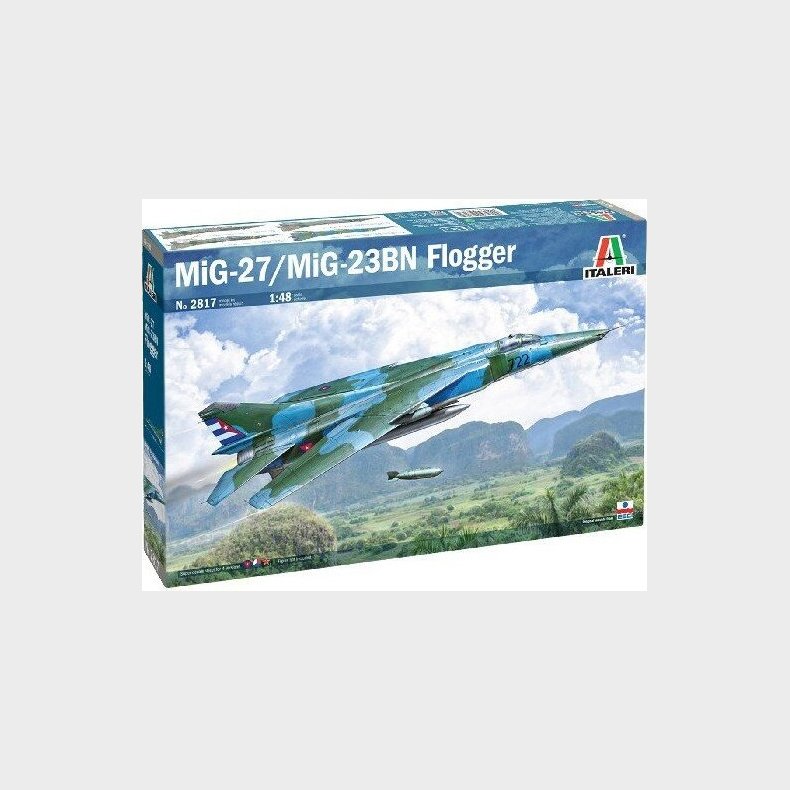 Italeri - Mig-27 Flogger Jagerfly Byggest - 1:48 - 2817