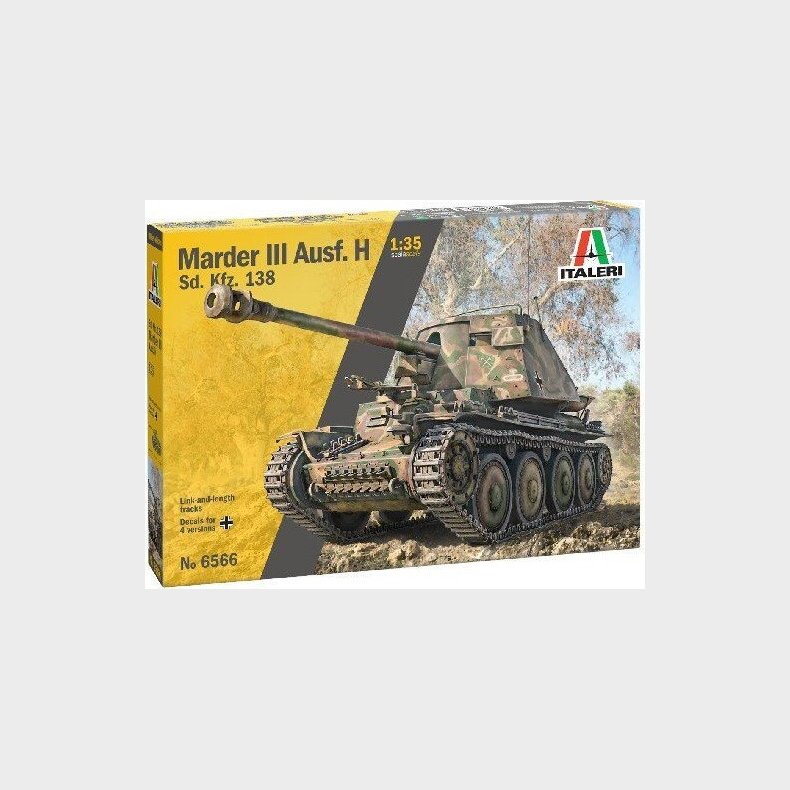 Italeri - Marder Iii Tank Byggest - 1:35 - 6566