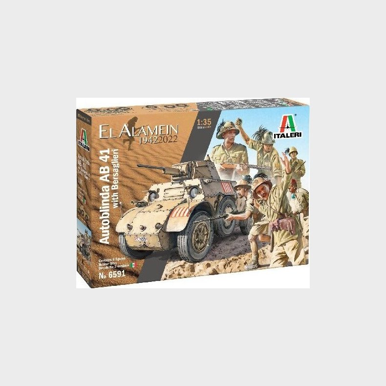 Italeri - Autoblinda Ab 41 Med Bersaglieri Infanteri - 1:35 - 6591s