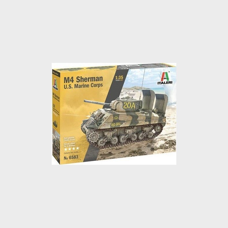 Italeri - M4 Sherman Tank Byggest - 1:35 - 6583