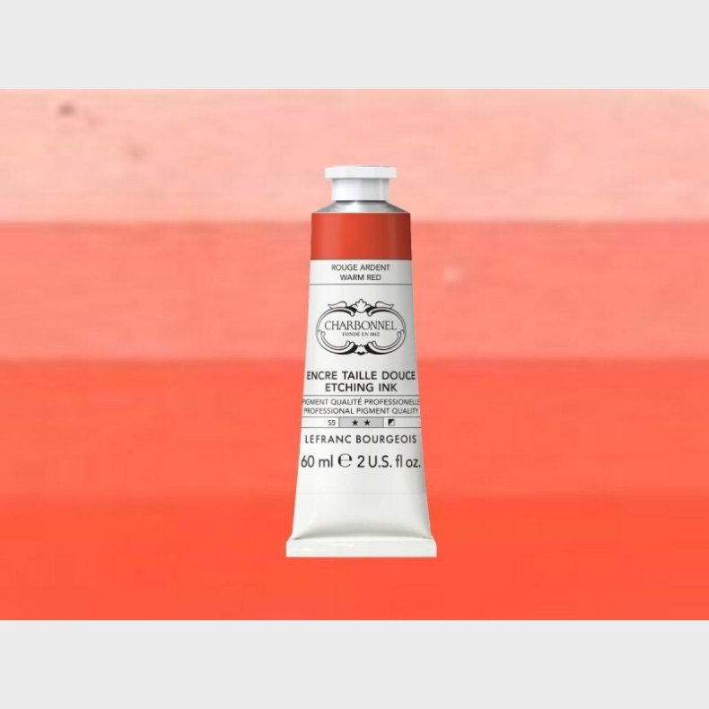 Charbonnel - Etching Ink - Tryksvrte - Warm Red 60 Ml