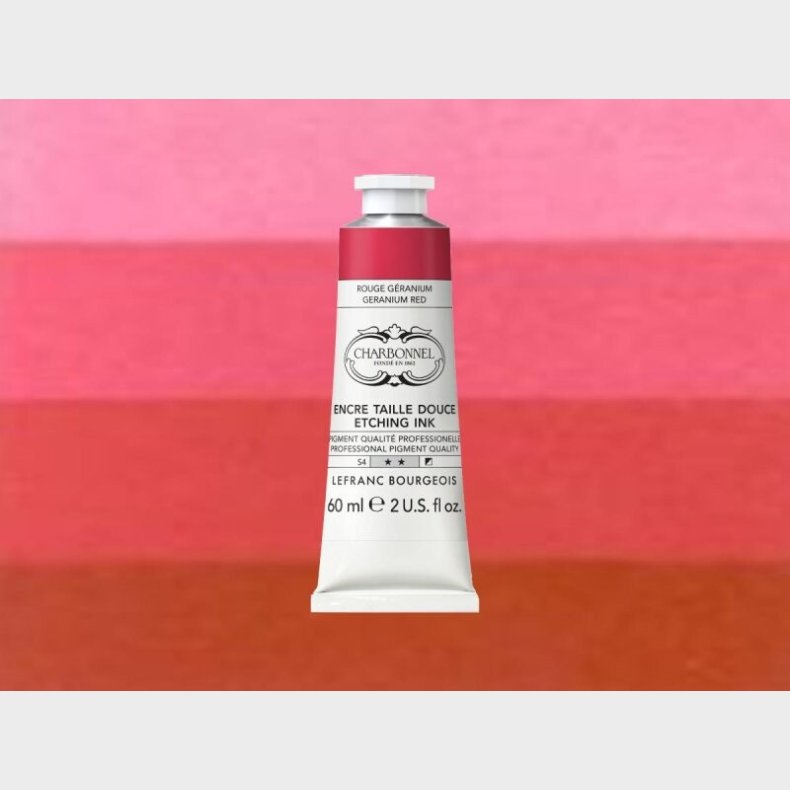 Charbonnel - Etching Ink - Tryksvrte - Geranium Red 60 Ml