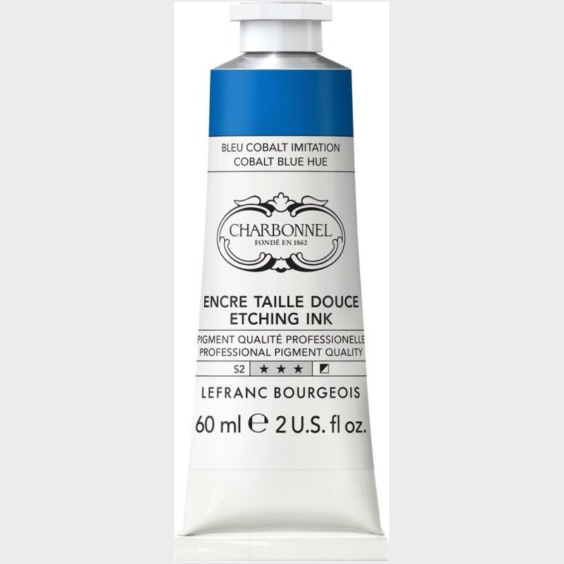 Charbonnel - Etching Ink - Tryksvrte - Cobalt Blue 60 Ml