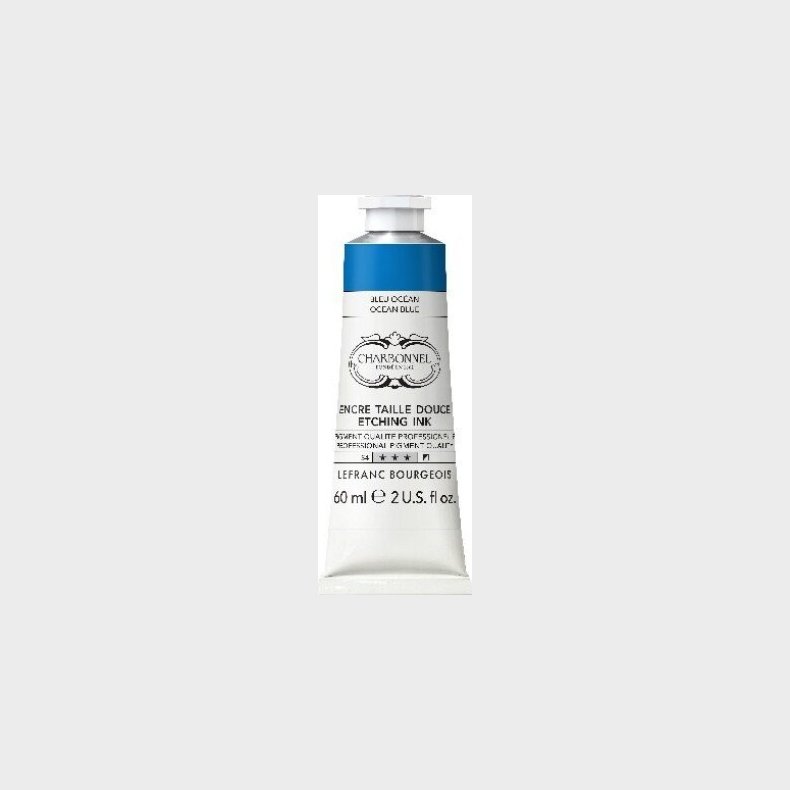 Charbonnel - Etching Ink - Tryksvrte - Ocean Blue 60 Ml