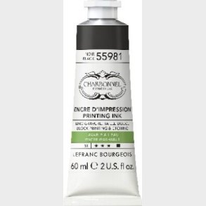 Charbonnel - Printing Ink Blk - Sort 60 Ml