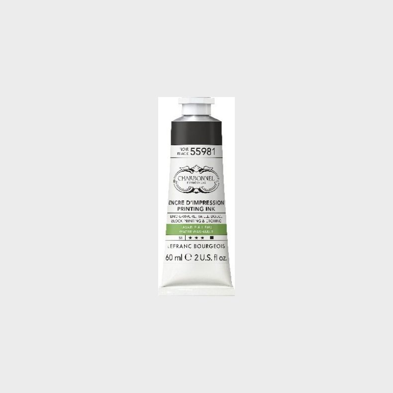 Charbonnel - Printing Ink Blk - Sort 60 Ml