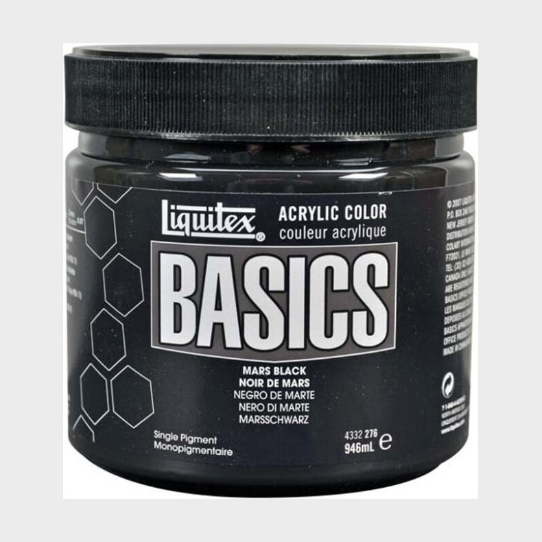 Liquitex - Basics Akrylmaling - Mars Black 946 Ml