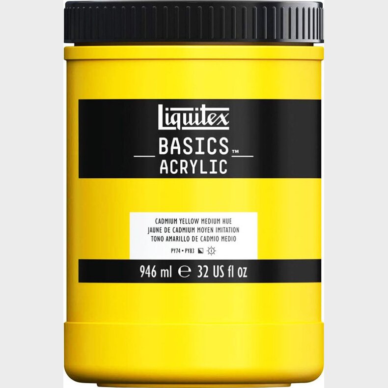 Liquitex - Basics Akrylmaling - Cadmium Yellow Deep 946 Ml