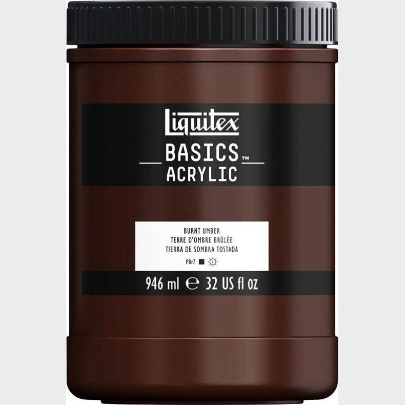 Liquitex - Basics Akrylmaling - Burnt Umber 946 Ml