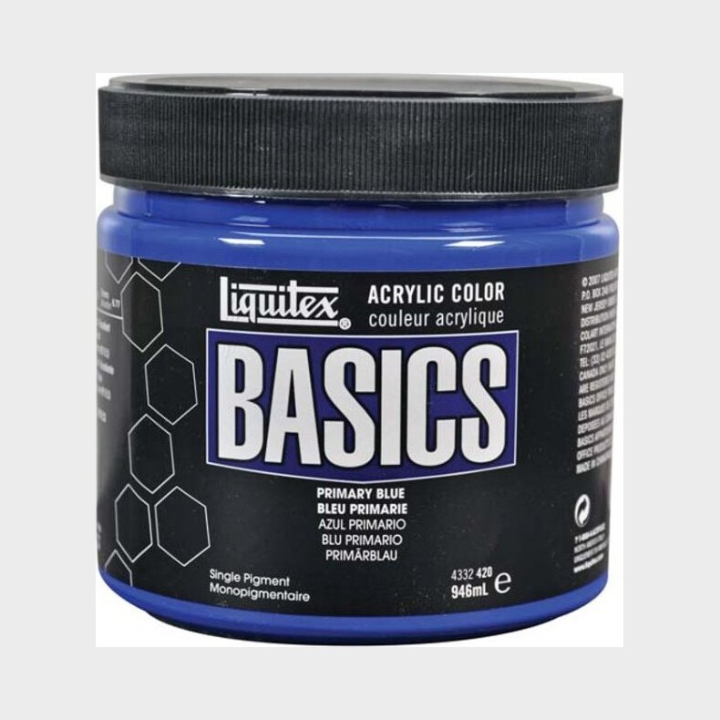 Liquitex - Basics Akrylmaling - Primary Blue 946 Ml