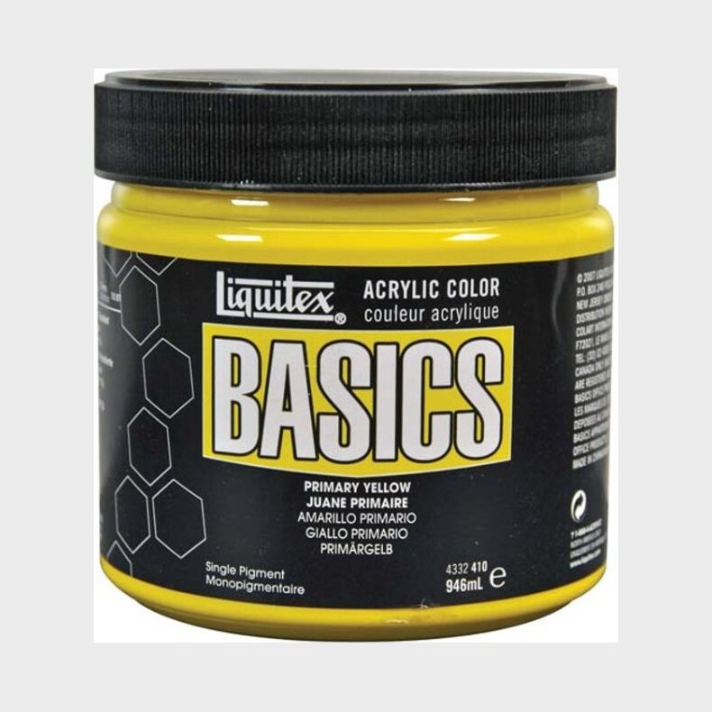 Liquitex - Basics Akrylmaling - Primary Yellow 946 Ml