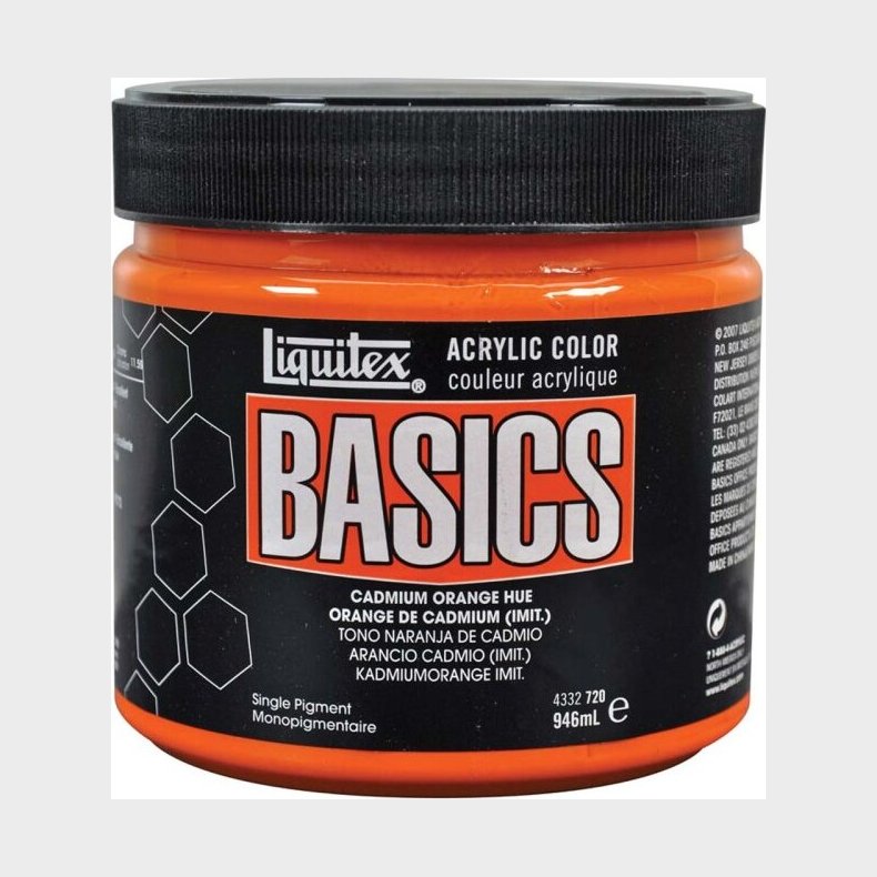 Liquitex - Basics Akrylmaling - Cadmium Orange Hue 946 Ml