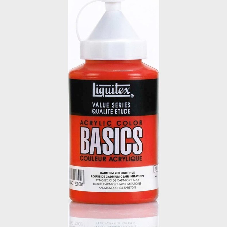 Liquitex - Basics Akrylmaling - Cadmium Red Light 400 Ml