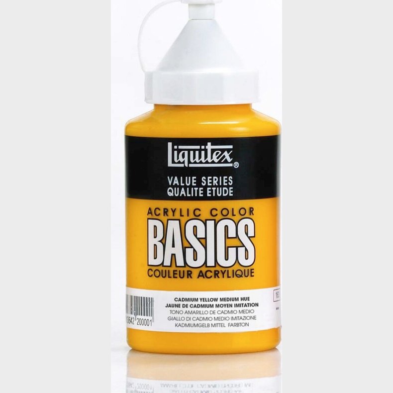 Liquitex - Basics Akrylmaling - Cadmium Yellow Medium Hue 400 Ml