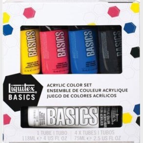 Liquitex - Basics Akrylmaling St - 4x75 + 1x118 Ml