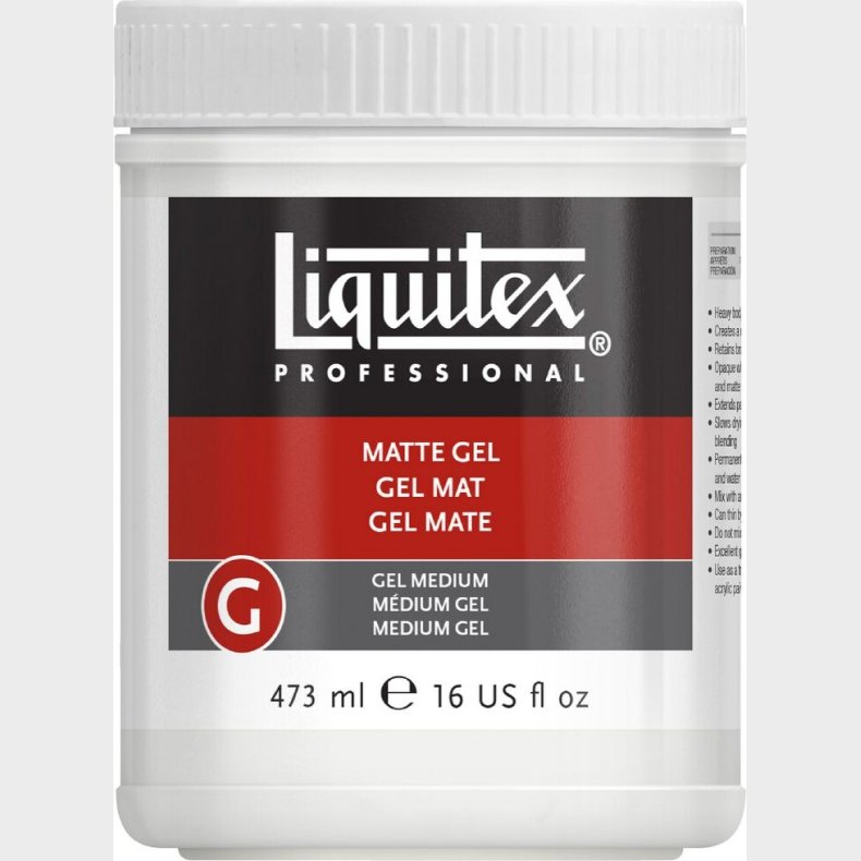 Liquitex - Matte Gel - Mat Gel Medium 473 Ml