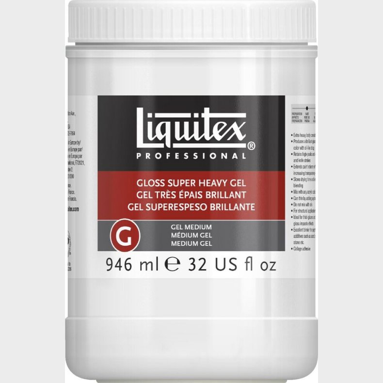 Liquitex - Gloss Super Heavy Gel Medium 946 Ml