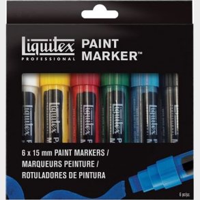 Liquitex - Paint Marker Wide Tusser - 6 Farver