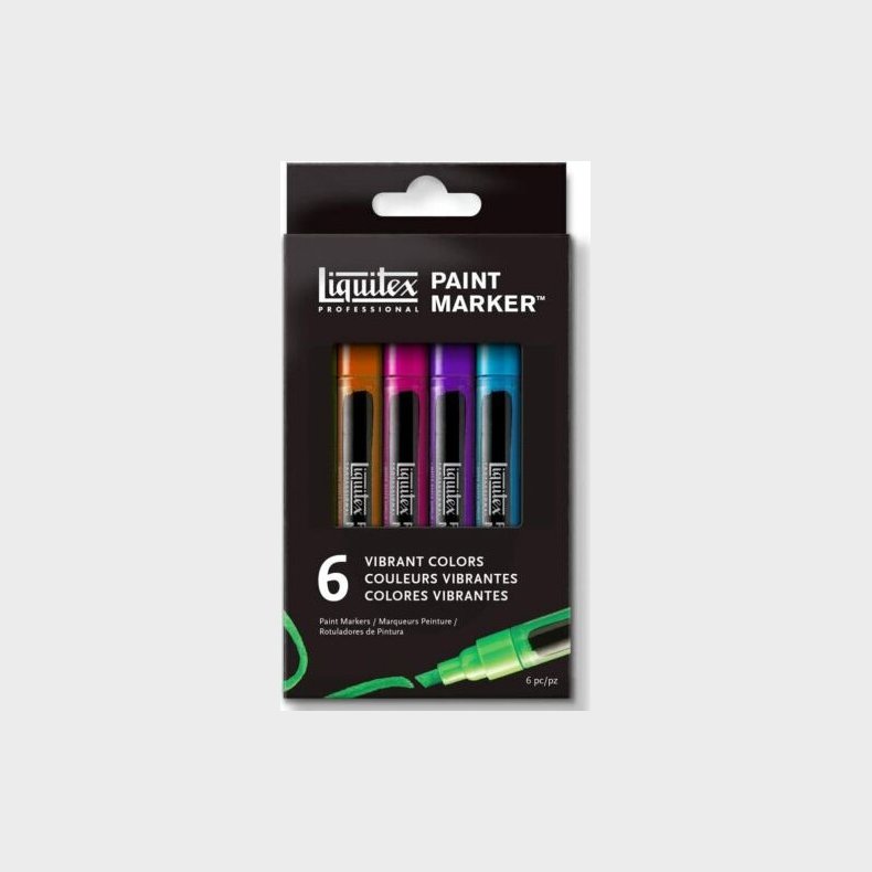 Liquitex - Paint Marker Tusser - 6 Farver - 2 Mm