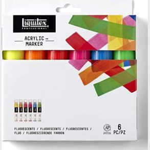 Liquitex - Paint Marker Tusser - Fluorescent - 6 Farver