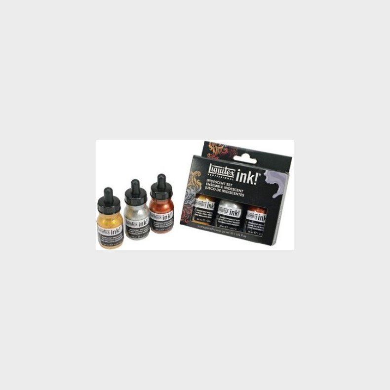 Liquitex - Acrylic Ink - Akryl Blk - Iridescent Set 3-pak