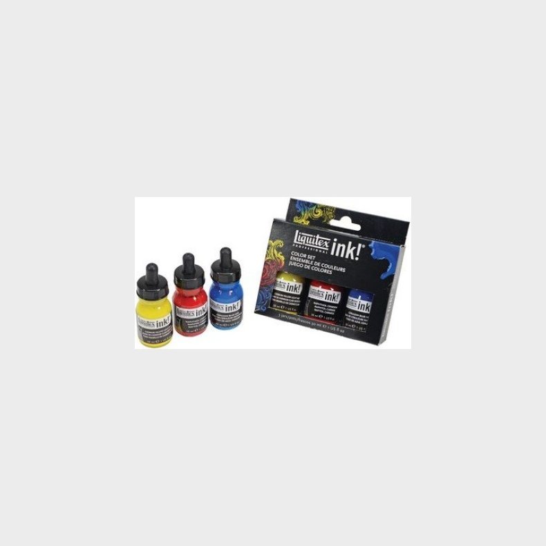 Liquitex - Acrylic Ink - Akryl Blk - Color Set 3-pak