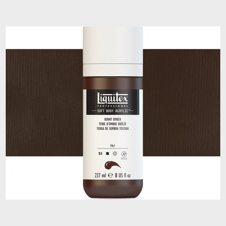 Liquitex - Soft Body Akrylmaling - Burnt Umber 237 Ml