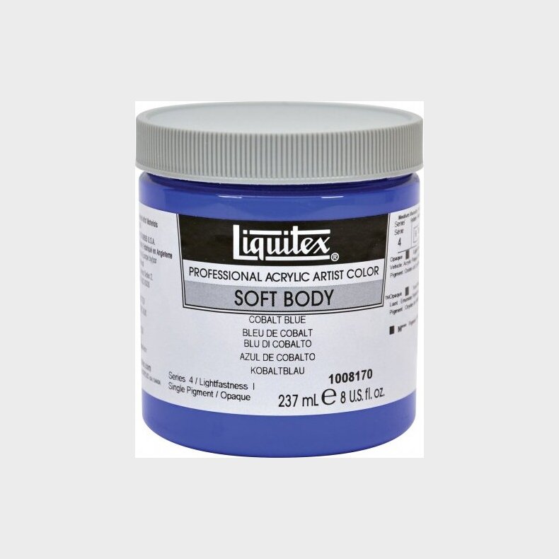 Liquitex - Soft Body Akrylmaling - Cobalt Blue 237 Ml