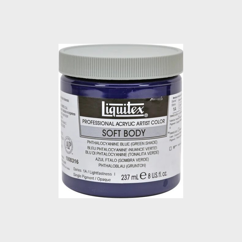 Liquitex - Soft Body Akrylmaling - Phthalo Blue 237 Ml