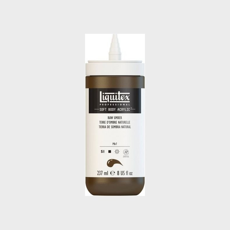 Liquitex - Soft Body Akrylmaling - Raw Umber 237 Ml