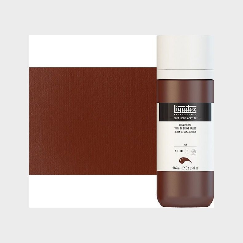 Liquitex - Akrylmaling - Soft Body - Burnt Sienna 946 Ml