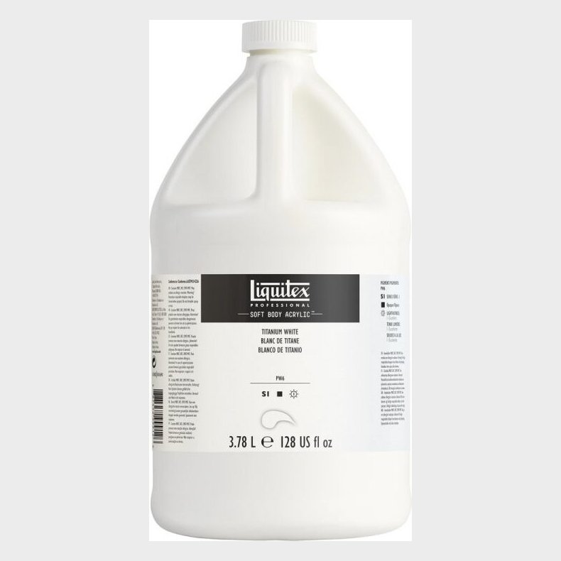 Liquitex - Akrylmaling - Soft Body - Titanium White 3,79 L