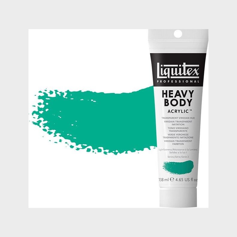 Liquitex - Heavy Body Akrylmaling - Transparent Viridian Hue 138 Ml