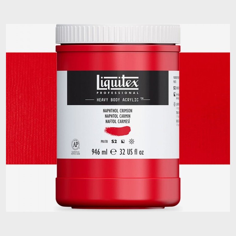 Liquitex - Akrylmaling - Heavy Body - Napthol Crimson 946 Ml