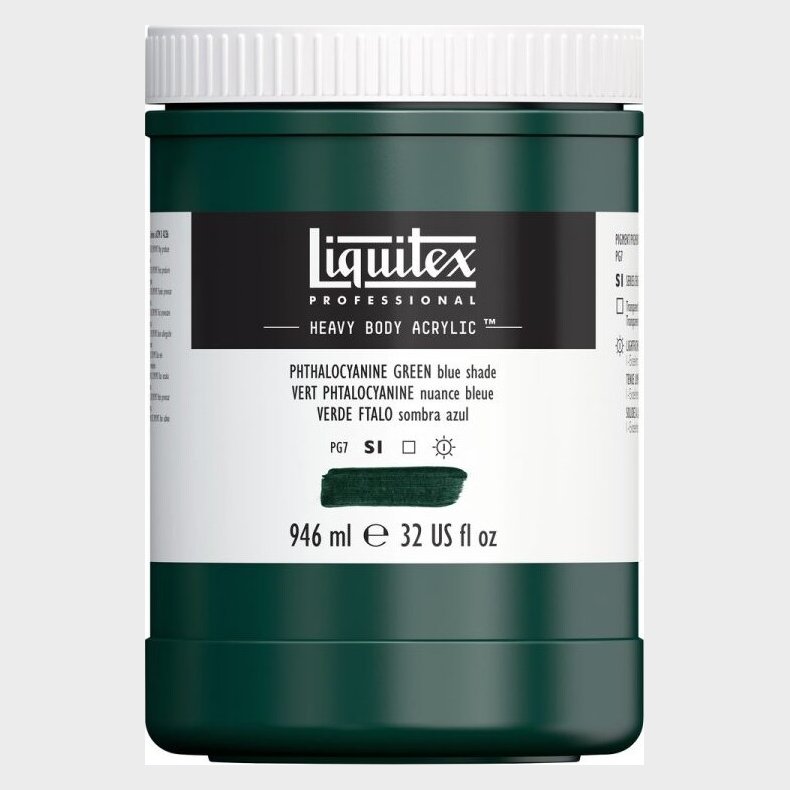 Liquitex - Akrylmaling - Heavy Body - Phthalocyanine Green - Blue Shade 946 Ml