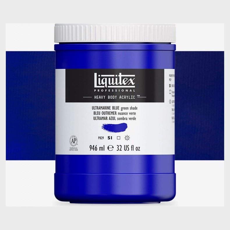 Liquitex - Akrylmaling - Heavy Body - Ultramarine Blue - Green Shade 946 Ml