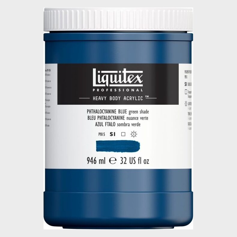 Liquitex - Akrylmaling - Heavy Body - Phthalocyanine Blue - Red Shade 946 Ml