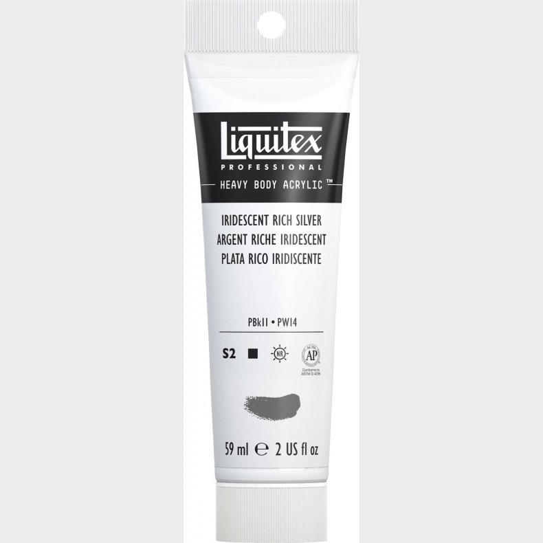 Liquitex - Heavy Body Akrylmaling - Iridescent Rich Silver 59 Ml