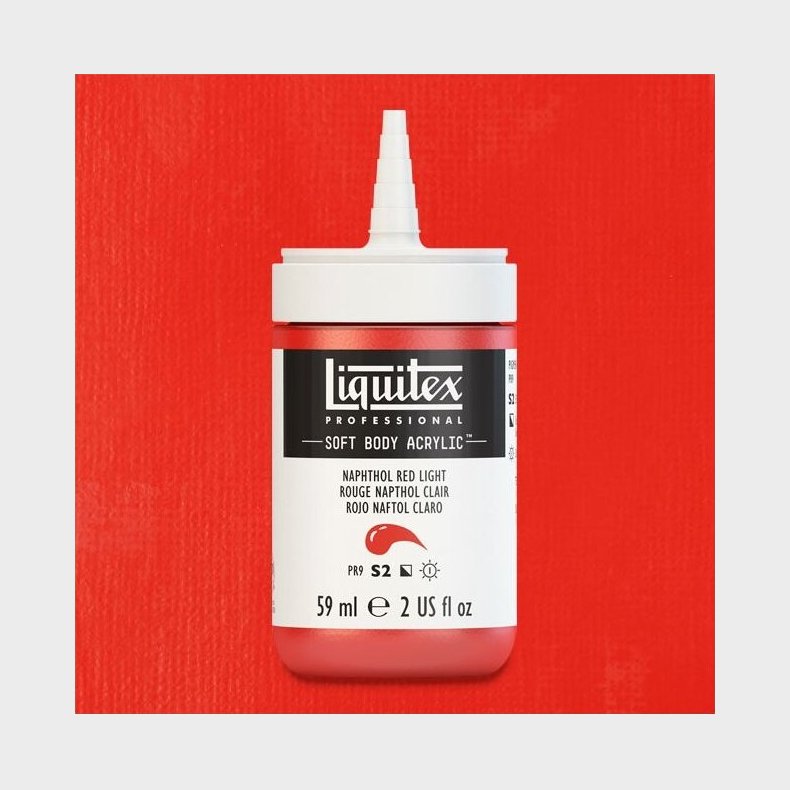 Liquitex - Akrylmaling - Soft Body - Napthol Red Light 59 Ml