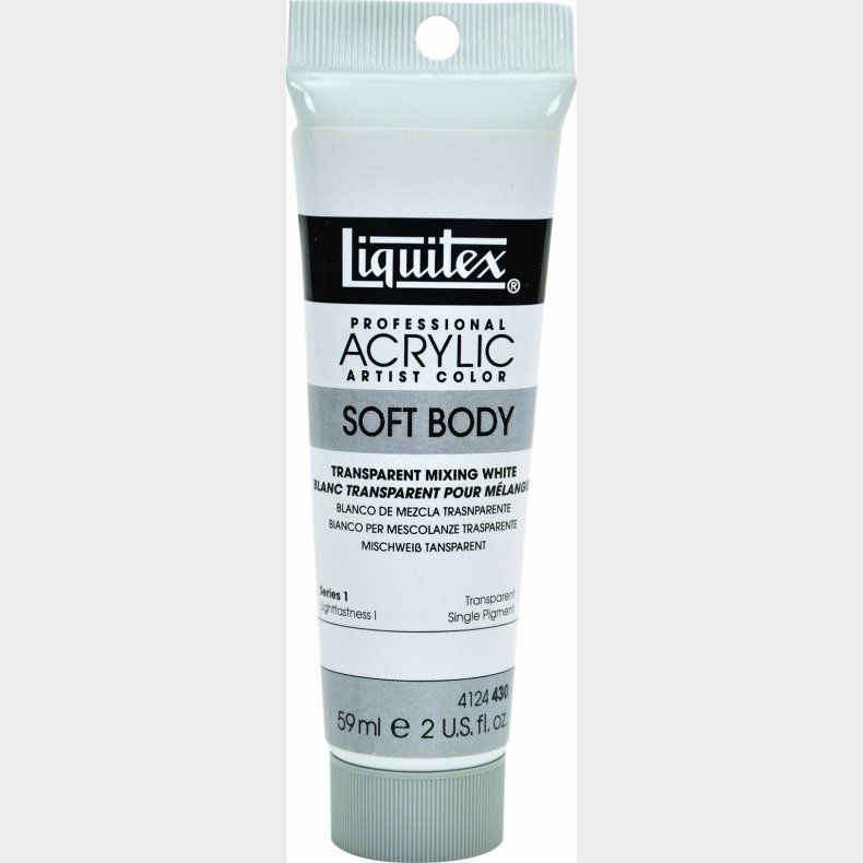 Liquitex - Akrylmaling - Soft Body - Transparent Mixing White 59 Ml