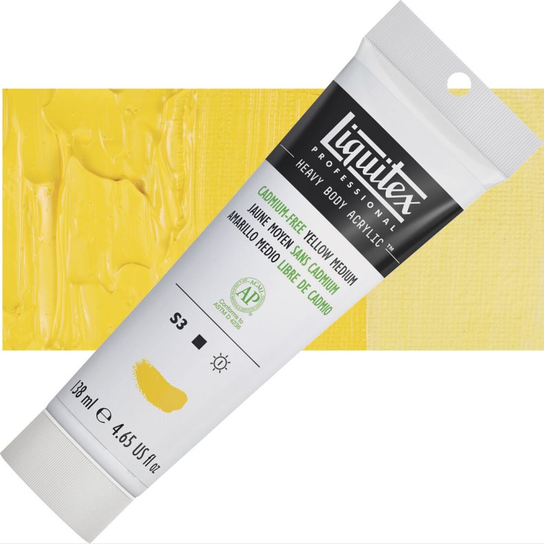 Liquitex - Akrylmaling - Heavy Body - Cadmium Free Yellow Medium 138 Ml