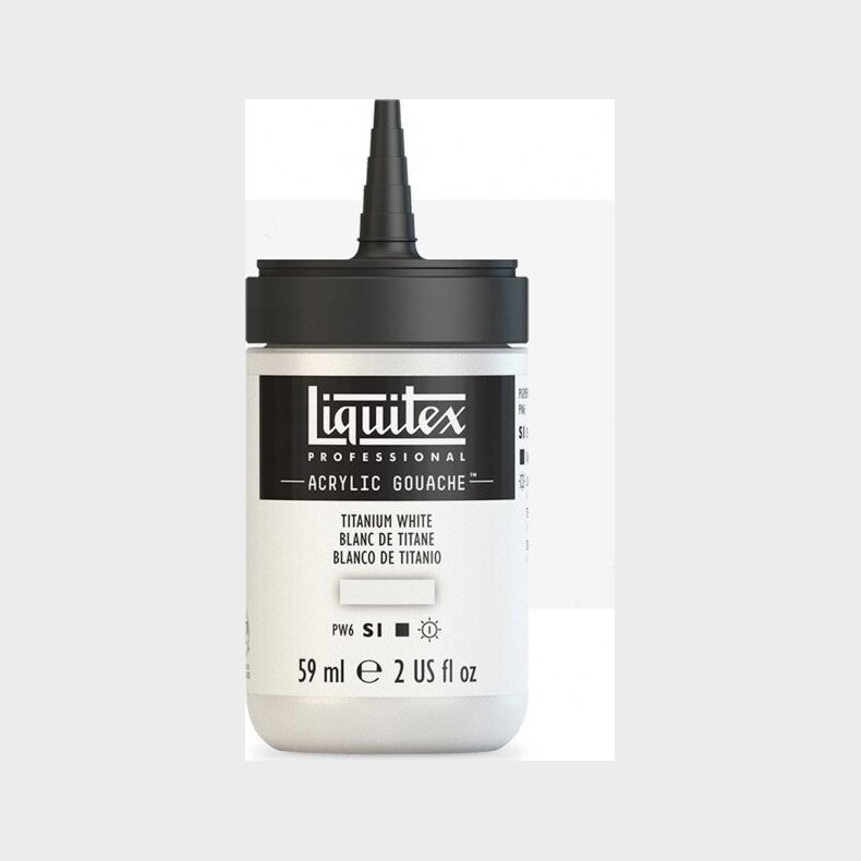 Liquitex - Gouache Akrylmaling - Titanium White 59 Ml