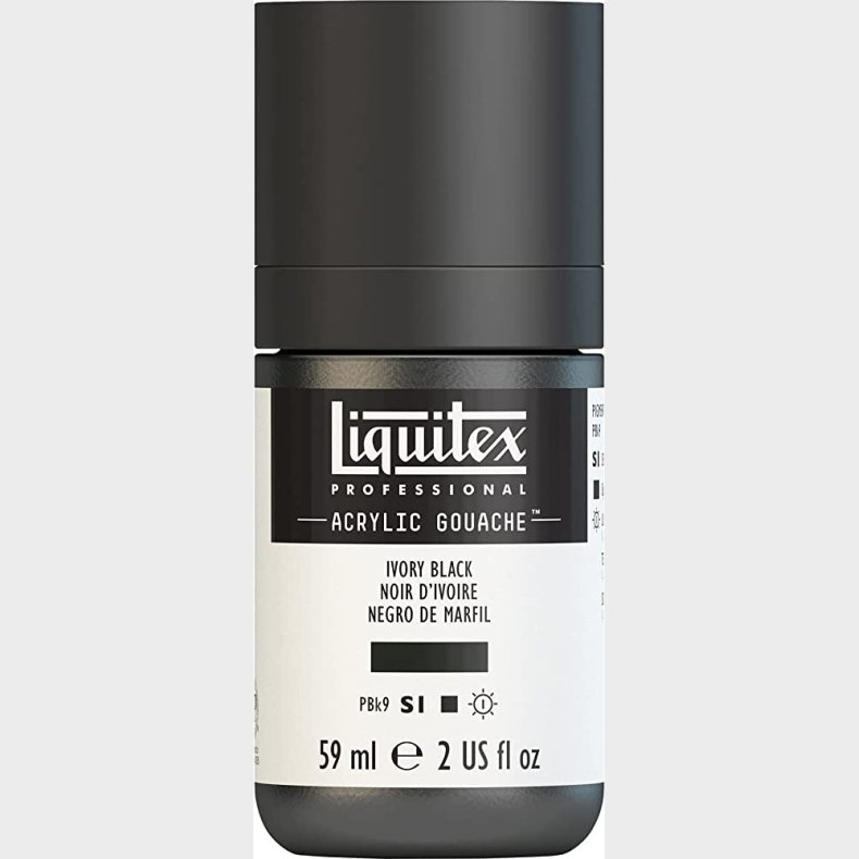 Liquitex - Gouache Akrylmaling - Ivory Black 59 Ml